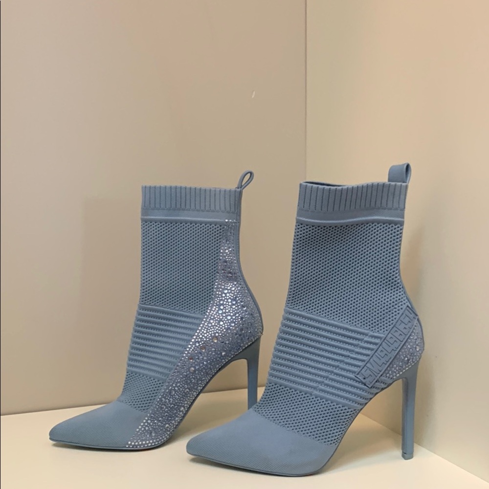 Steve Madden Blue Heeled Boots with Stiletto Heel